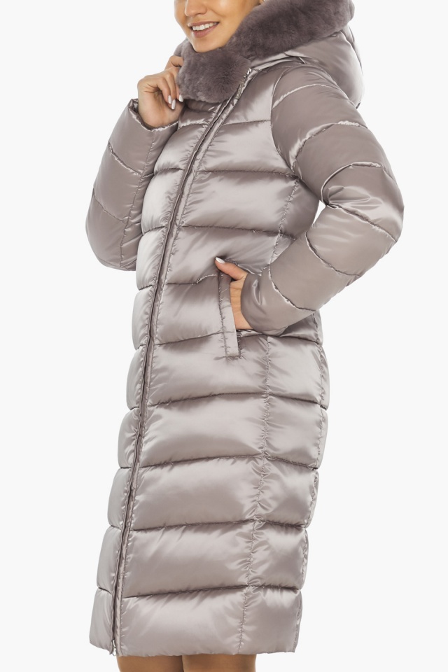 Пудровая куртка с внутренней ветрозащитной планкой зимняя женская модель 31049 Braggart "Angel's Fluff" фото 9