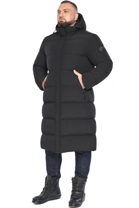 Комфортная мужская чёрная куртка для зимы модель 59900 Braggart "Dress Code" фото 1