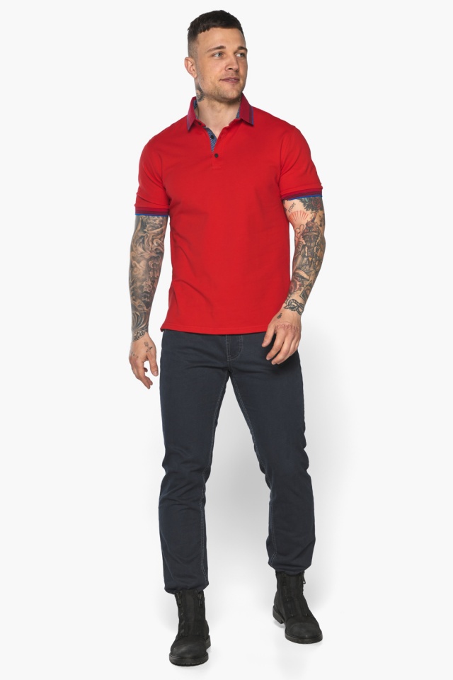 Красная мужская футболка поло удобная модель 5765 Braggart фото 2