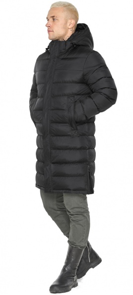 Зимова чорна чоловіча куртка з капюшоном модель 51450 Braggart "Aggressive" фото 1