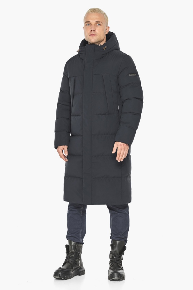 Зимняя утеплённая куртка мужская графитового цвета модель 63899 Braggart "Dress Code" фото 2