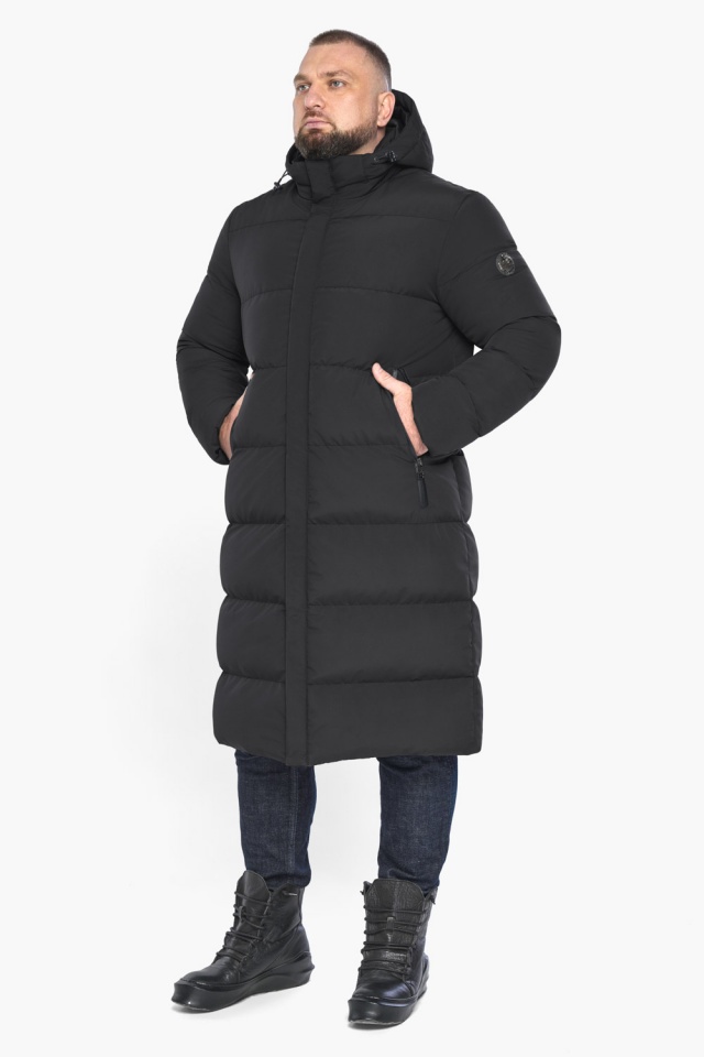 Комфортна чоловіча чорна куртка для зими модель 59900 Braggart "Dress Code" фото 3