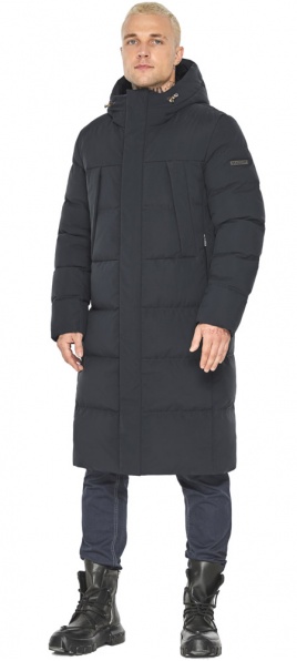 Зимняя утеплённая куртка мужская графитового цвета модель 63899 Braggart "Dress Code" фото 1