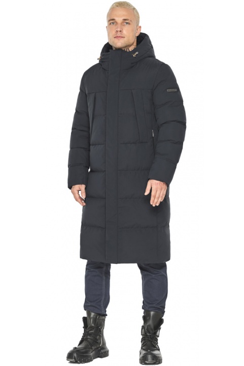 Зимова утеплена куртка чоловіча графітового кольору модель 63899 Braggart "Dress Code" фото 1