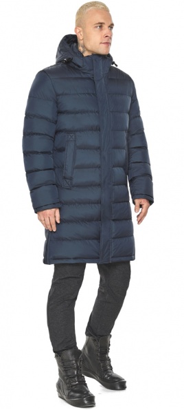 Чоловіча зимова темно-синя куртка з бічними блискавками модель 51450 Braggart "Aggressive" фото 1
