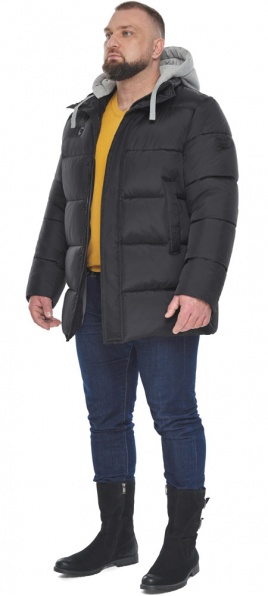 Куртка прочная мужская чёрная на зиму модель 64550 Braggart "Aggressive" фото 1