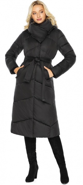 Чорна куртка з кишенями жіноча модель 47260 Braggart "Angel's Fluff" фото 1