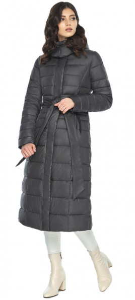 Довга осіньо-весняна жіноча курточка сірого 1 кольору модель 8140/21 Vivacana фото 1