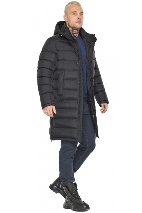 Графитовая мужская куртка с горизонтальной стёжкой модель 51450 Braggart "Aggressive" фото 1