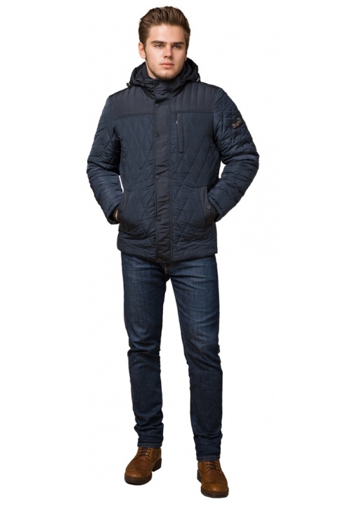 Светло-синяя куртка стандартной длины осенняя мужская модель 30538 Braggart "Dress Code" фото 1