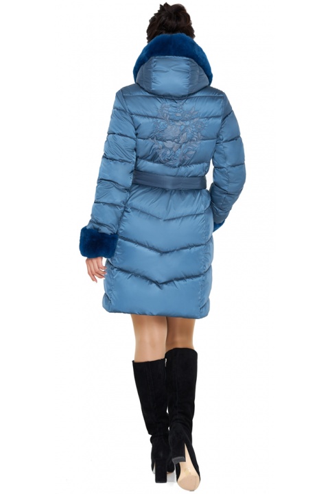 Аквамариновая женская куртка на зиму модель 31068 Braggart "Angel's Fluff" фото 1