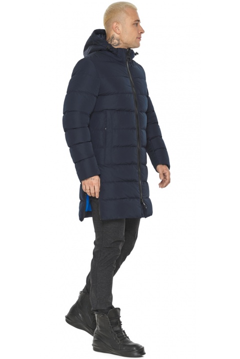 Тёмно-синяя мужская куртка комфортная модель 49032 Braggart "Aggressive" фото 1