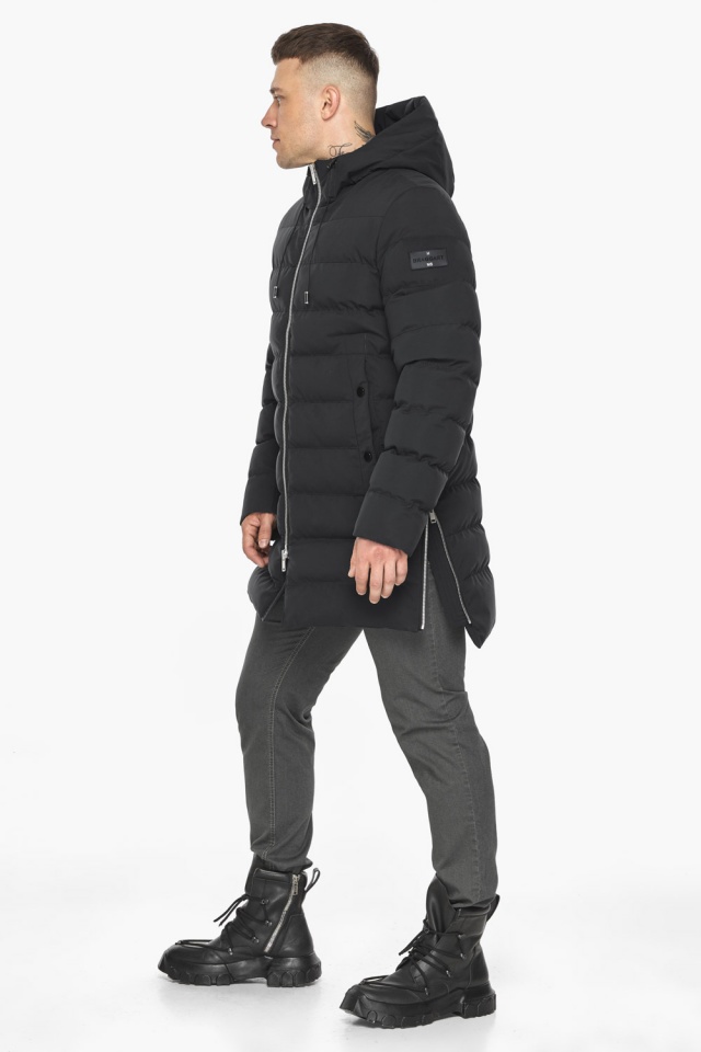 Стильная мужская куртка на зиму цвет чёрный модель 49023 Braggart "Aggressive" фото 3