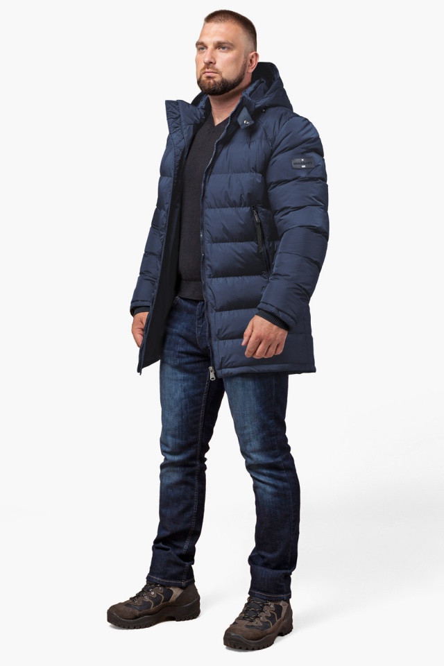 Зимняя мужская износостойкая курточка в тёмно-синем цвете модель 63901 Braggart "Aggressive" фото 3