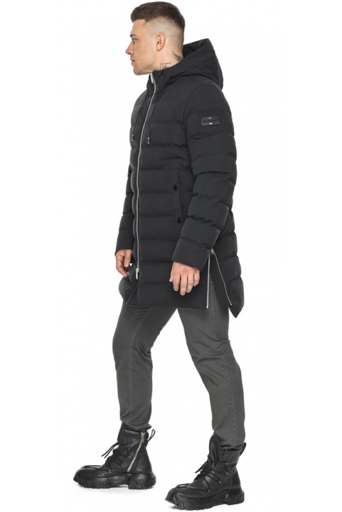 Стильна чоловіча куртка на зиму колір чорний модель 49023 Braggart "Aggressive" фото 1