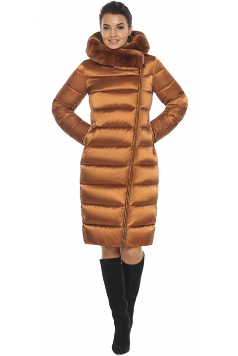 Женская куртка с втачными рукавами зимняя цвет сиена модель 31049 Braggart "Angel's Fluff" фото 1