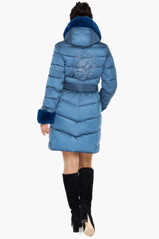 Аквамариновая женская куртка на зиму модель 31068 Braggart "Angel's Fluff" фото 2