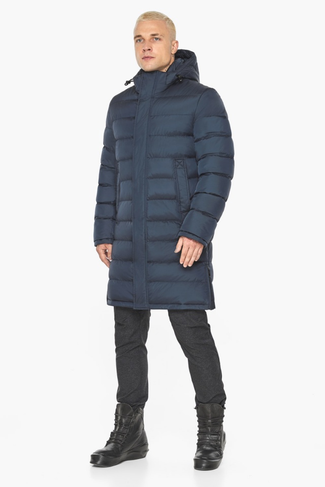 Мужская зимняя тёмно-синяя тёплая куртка модель 51450 Braggart "Aggressive" фото 2