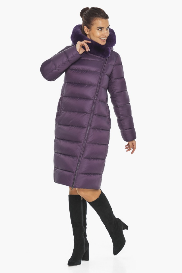 Модная женская куртка для зимы цвет чароит модель 31049 Braggart "Angel's Fluff" фото 6
