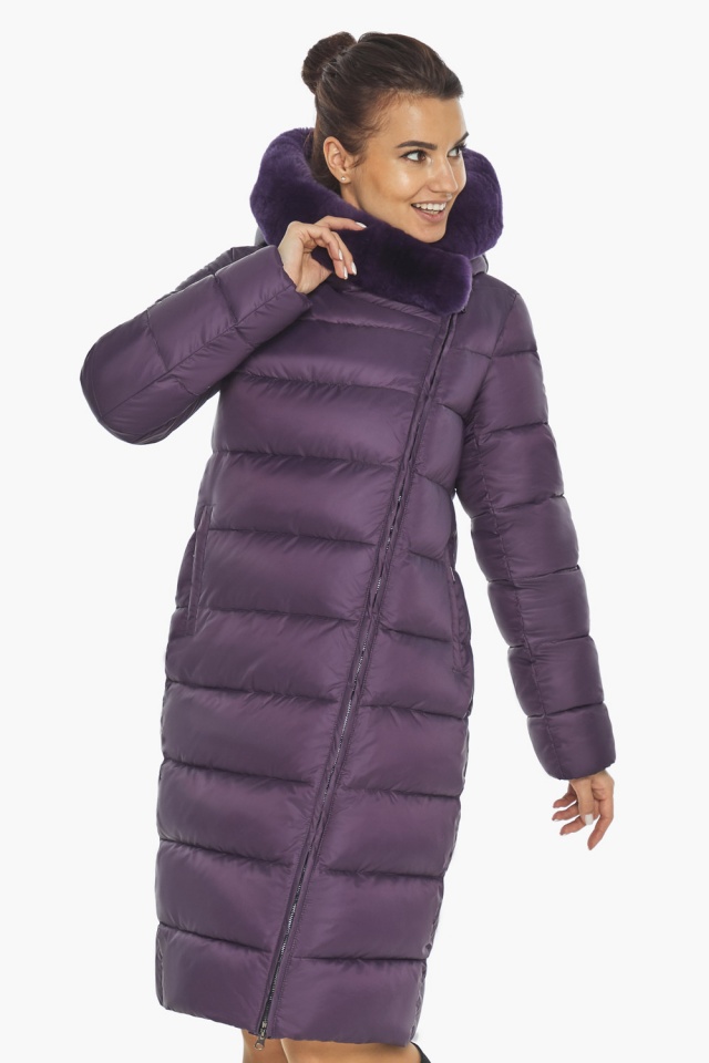 Модная женская куртка для зимы цвет чароит модель 31049 Braggart "Angel's Fluff" фото 3