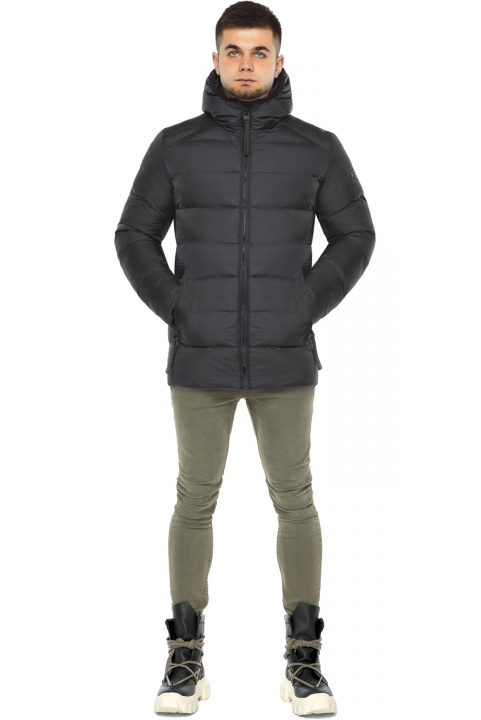Чоловіча зимова курточка у графітовому кольорі модель 37055 Braggart "Aggressive" фото 1