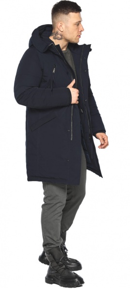 Куртка – воздуховик мужской чёрно-синий зимний модель 30675 Braggart "Angel's Fluff Man" фото 1
