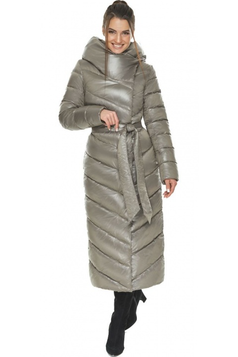 Длинная женская зимняя куртка цвет тауп модель 51046 Braggart "Angel's Fluff" фото 1