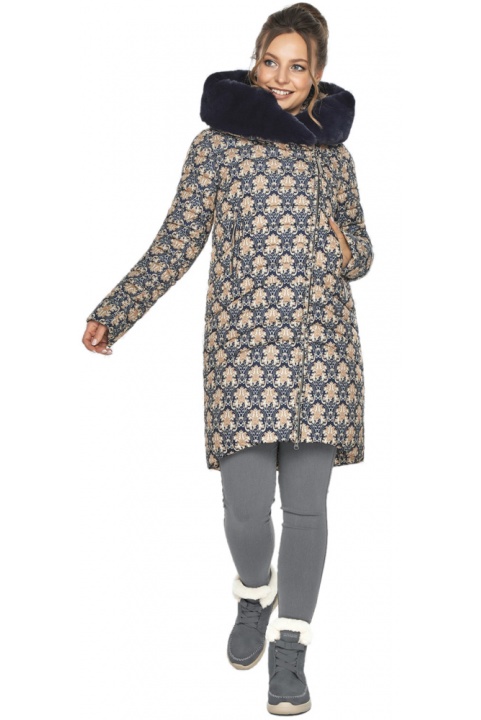 Уютная женская куртка с рисунком модель 533-28 Ajento – Wild фото 1