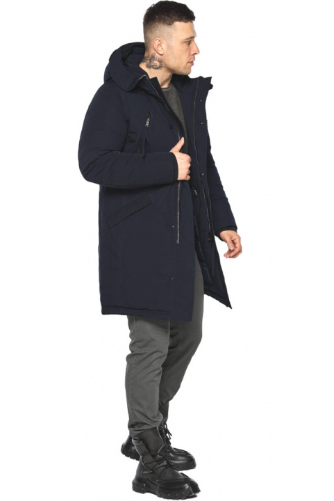 Куртка – воздуховик зимний чёрно-синий трендовый мужской модель 30675 Braggart "Angel's Fluff Man" фото 1