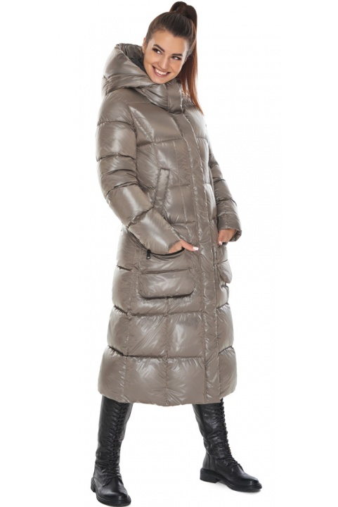 Зимняя куртка стильная женская цвет тауп модель 59230 Braggart "Angel's Fluff" фото 1