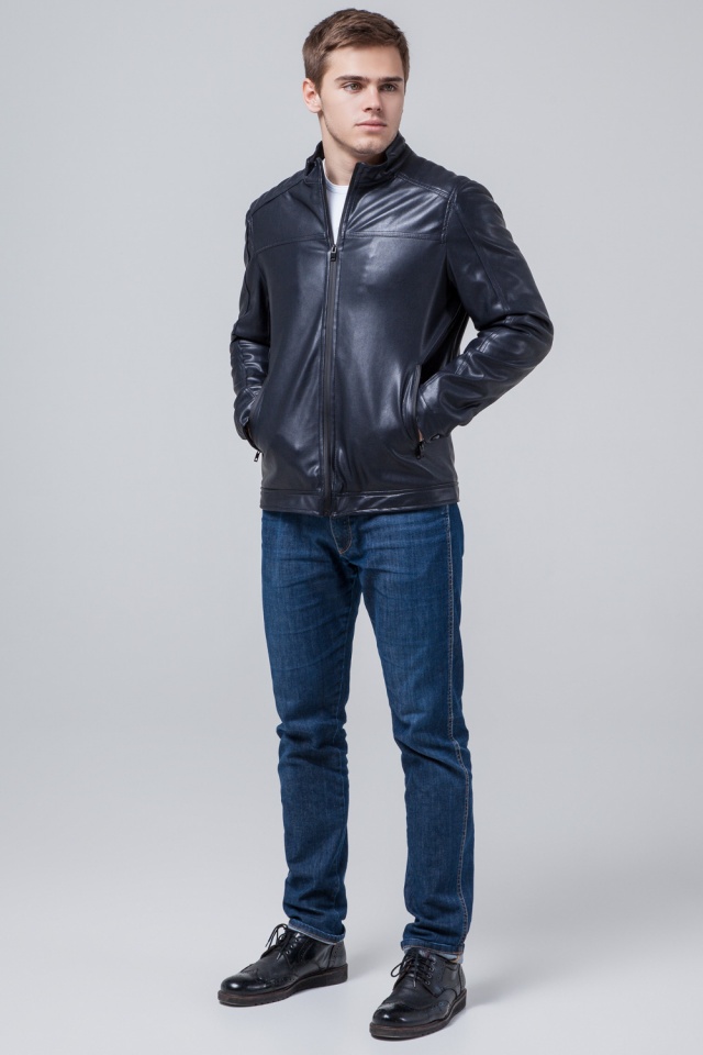 Куртка мужская осенняя тёмно-синего цвета модель 4834 Braggart "Youth" фото 2