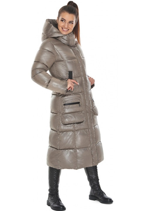Куртка зимняя женская стильная цвет тауп модель 59233 Braggart "Angel's Fluff" фото 1