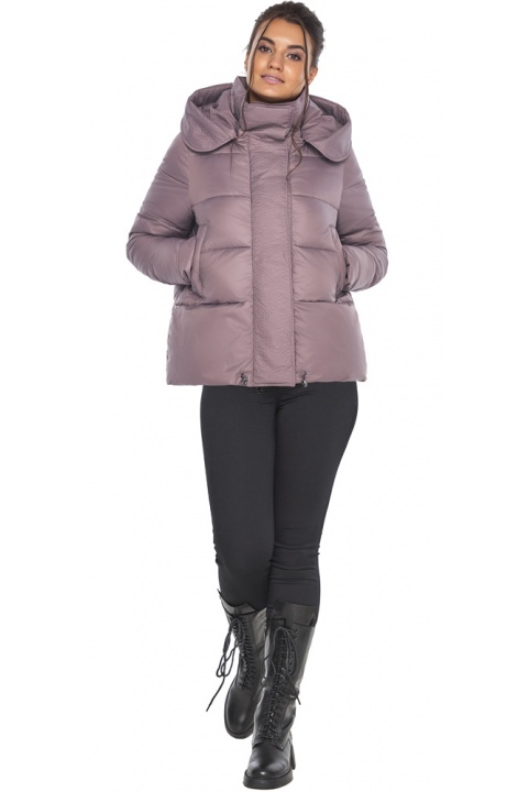 Короткая пудровая модная куртка женская зимняя модель 43560  Braggart "Angel's Fluff" фото 1