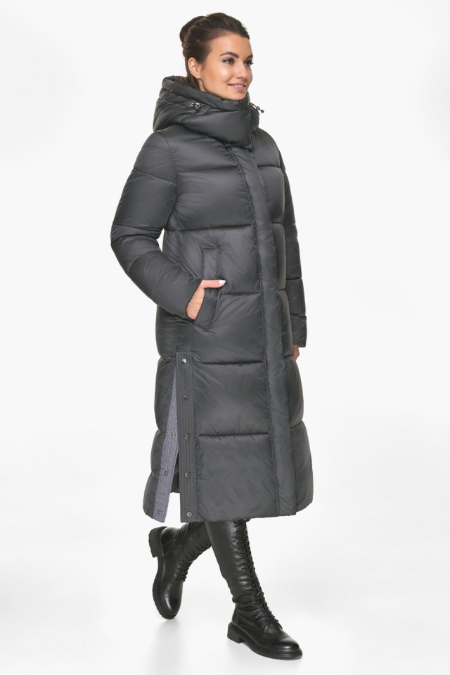 Обсидиановая женская зимняя курточка модель 52650 Braggart "Angel's Fluff" фото 3