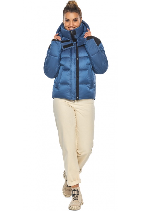 Куртка женская стильная аквамариновая на осень и весну модель 57520 Braggart "Angel's Fluff" фото 1