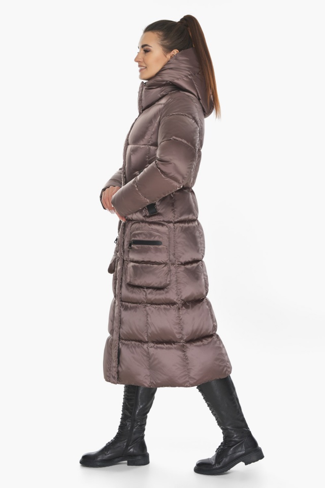 Зимова жіноча функціональна куртка колір сепія модель 59233 Braggart "Angel's Fluff" фото 3