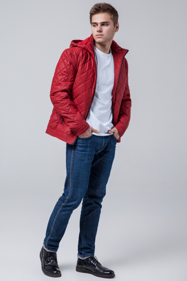 Красная мужская куртка осенне-весенняя фирменная модель 2072 Braggart "Youth" фото 2