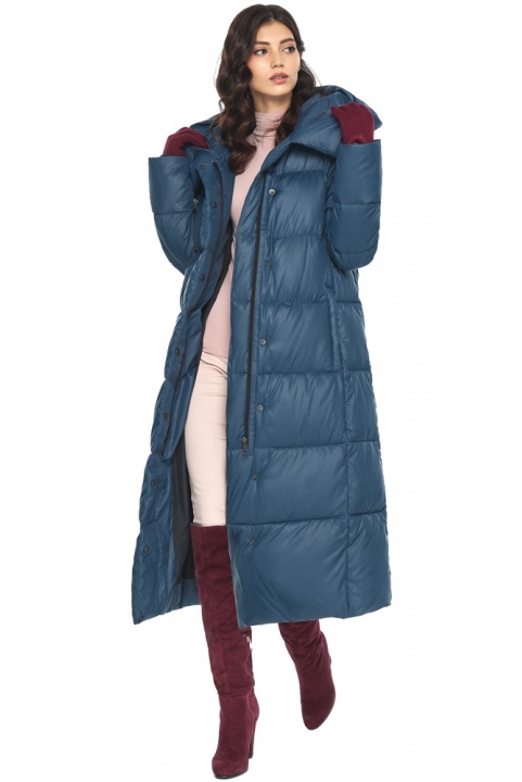 Куртка женская синяя 1 с искусственным наполнителем модель M6530 Moc – Ajento – Vivacana фото 1
