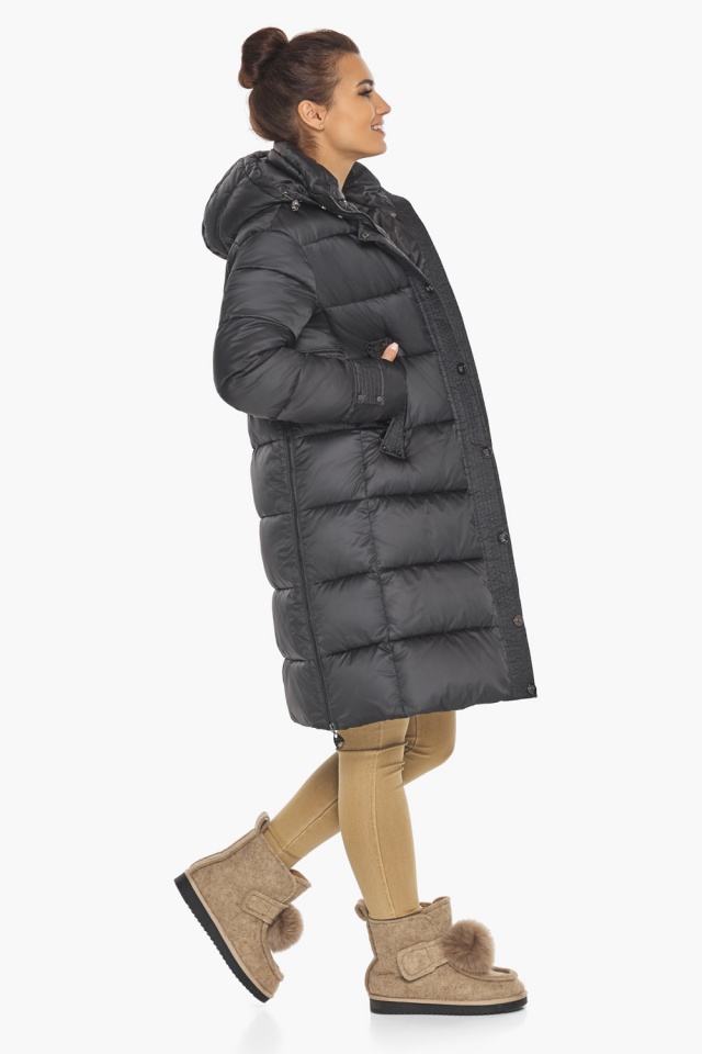 Куртка графітова жіноча зимова модель 47150 Braggart "Angel's Fluff" фото 9