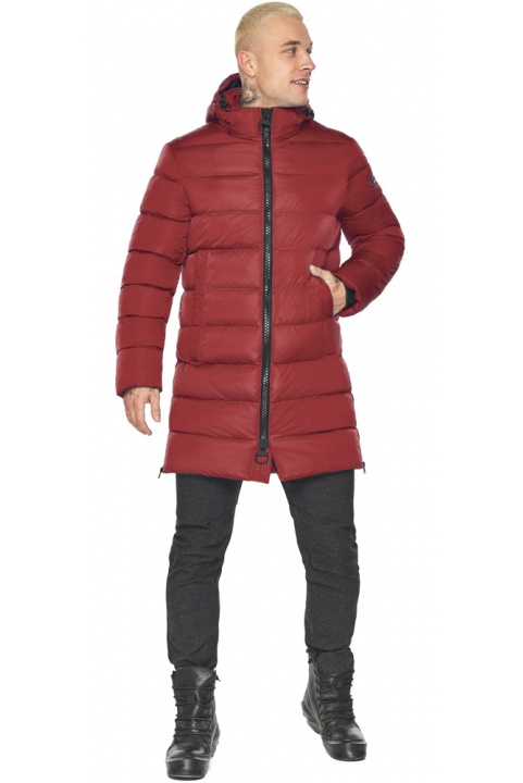 Бордовая куртка мужская практичная на зиму модель 49032 Braggart "Aggressive" фото 1