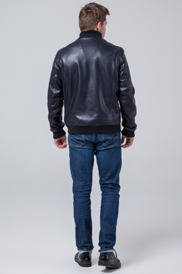 Стильная мужская куртка осенне-весенняя тёмно-синяя модель 2970 Braggart "Youth" фото 5