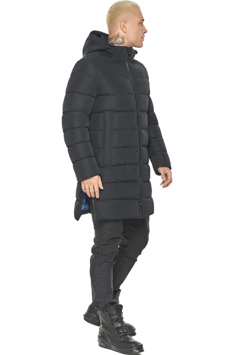 Чёрная зимняя куртка мужская фирменная модель 49032 Braggart "Aggressive" фото 1