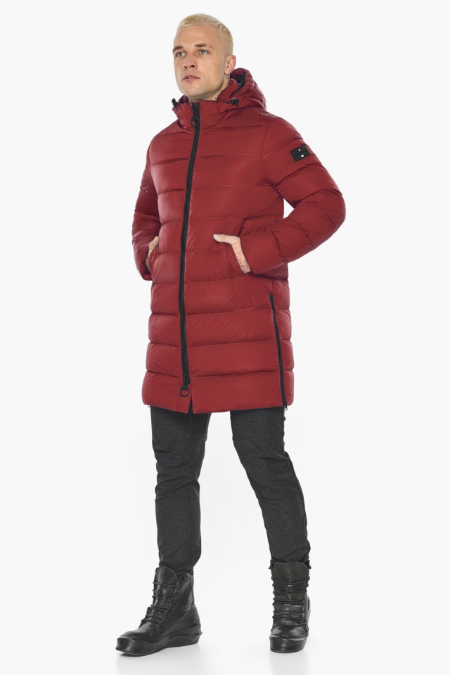 Бордовая куртка мужская практичная на зиму модель 49032 Braggart "Aggressive" фото 2