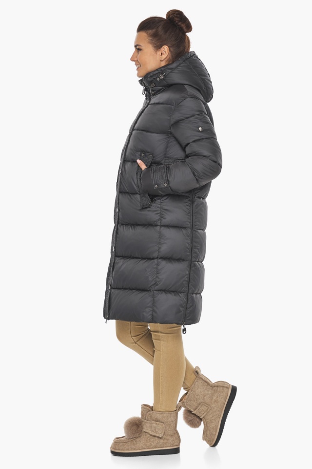 Куртка графітова жіноча зимова модель 47150 Braggart "Angel's Fluff" фото 6