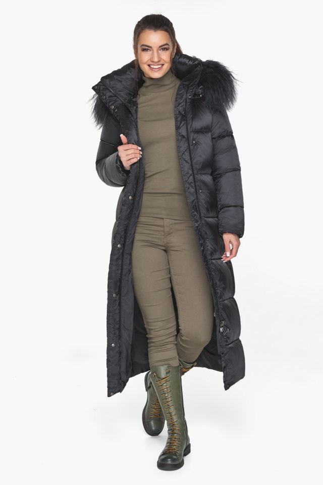 Качественная куртка женская морионовая зимняя модель 59130 Braggart "Angel's Fluff" фото 2