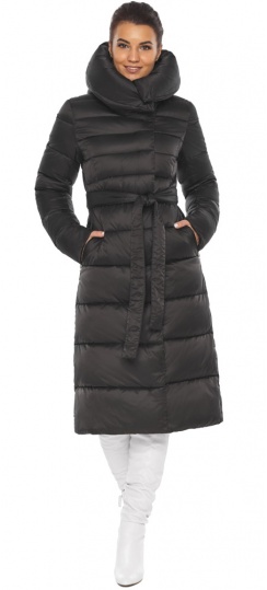Чёрная зимняя женская куртка с капюшоном модель 31515 Braggart "Angel's Fluff" фото 1
