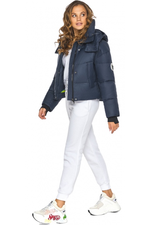 Темно-синя куртка з манжетами жіноча осінньо-весняна модель 27450 Youth фото 1