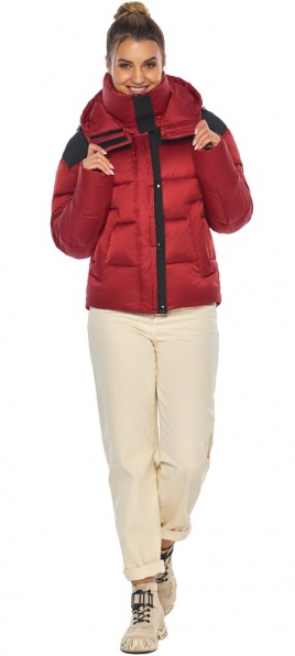 Рубінова куртка трендова жіноча осіння модель 57520 Braggart "Angel's Fluff" фото 1