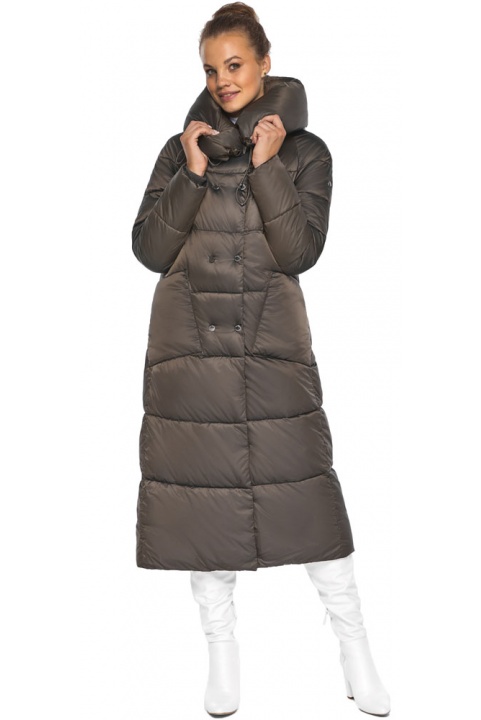Куртка женская с капюшоном зимняя цвет капучино модель 46150 Braggart "Angel's Fluff" фото 1