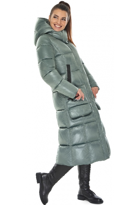 Зимняя турмалиновая женская куртка на молнии и кнопках модель 59233 Braggart "Angel's Fluff" фото 1